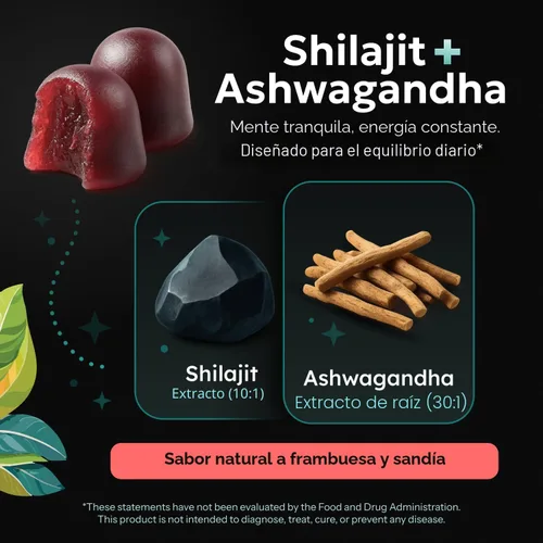 Miniatura 10 de Gomitas potenciadoras de libido femenina para mujeres, reductor de cortisol y suplemento para aliviar el estrés con shilajit y ashwagandha