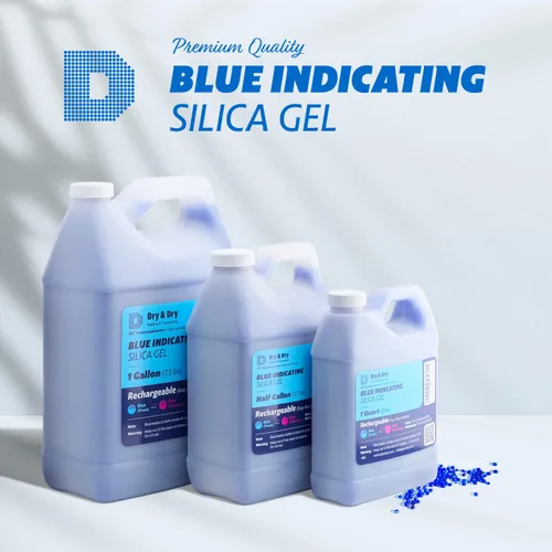 Miniatura 2 de Dry & Dry 1 galón de gel sílice color azul (de 0.08 a 0.16 pulgadas estándar industrial), 7.5 lb, reutilizable