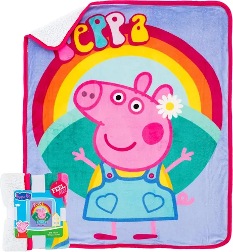 Miniatura 3 de Northwest Peppa Pig - Manta Sherpa de seda táctil, 40 x 50 pulgadas, Flower Power