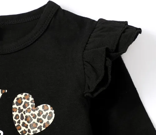 Miniatura 5 de Traje de bebé niña de 2 cumpleaños para niña de 2 años de edad, ropa de leopardo