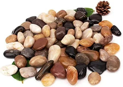 Miniatura 4 de [18 libras] Roca de río de grava para acuario, grava decorativa pulida natural, piedras ornamentales de río para jardín al aire libre, grava pulida