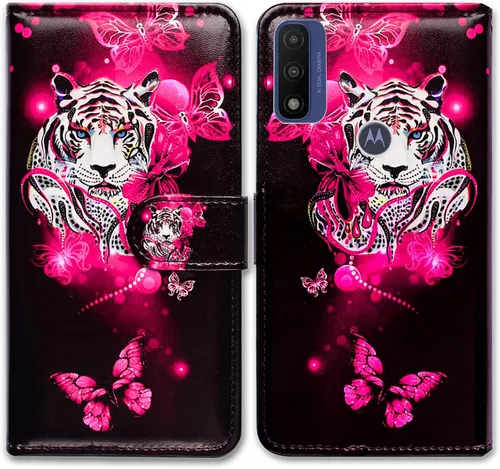 Miniatura 12 de Bcov Funda de piel con tapa para teléfono Motorola Moto G Pure/Power 2022 - Patrón de pájaro negro, ranura para tarjetas, bloqueo magnético, función
