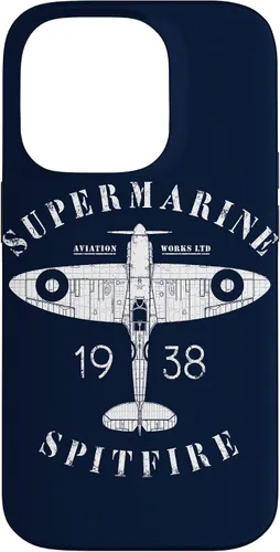 Miniatura 22 de iPhone 12 Pro Max Spitfire RAF Británico WW2 Fighter Aviation Case Supermarine Aviation