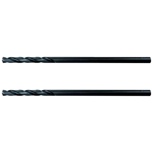 MAXTOOL Brocas de extensión de aeronaves idénticas de 1/4 x 12 pulgadas, 2 brocas HSS M2 extra largas de torsión profunda, vástago recto,