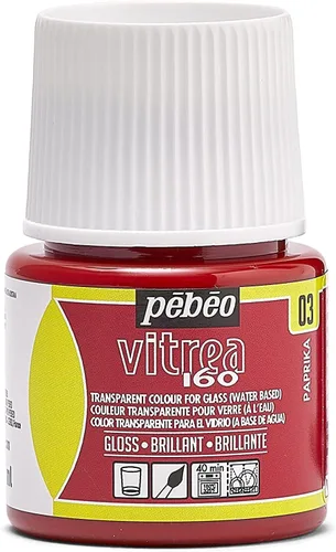 Miniatura 23 de Pebeo Vitrea 160 - Pintura para vidrio brillante, botella de 45 ml - Azul lapislázuli