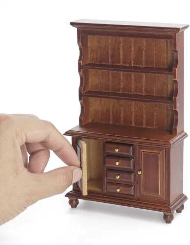 Odoria 1/12 - Muebles en miniatura para casa de muñecas, color marrón