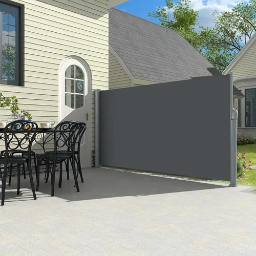Miniatura 12 de PATISOL Toldo lateral retráctil de aluminio de 138" x 71" para patio al aire libre divisor de privacidad plegable, resistente al agua y a los rayos