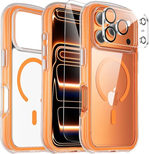 Miniatura 40 de Funda magnética diseñada para iPhone 11 Pro Max, [probada en caídas de grado militar] [compatible con MagSafe] Funda protectora delgada translúcida