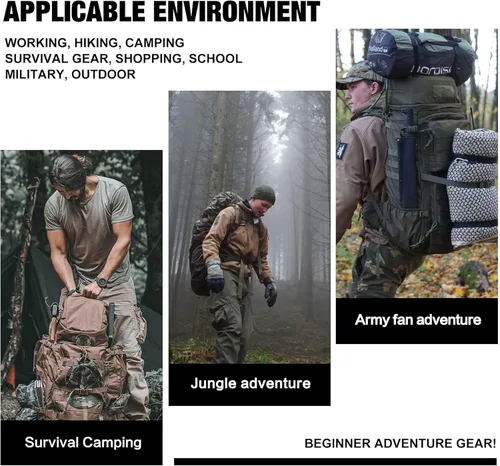 Miniatura 7 de Mardingtop - Mochilas tácticas Molle (Equipo modular de transporte de carga ligera), estilo militar, de 28 y 35 litros, para senderismo, acampar