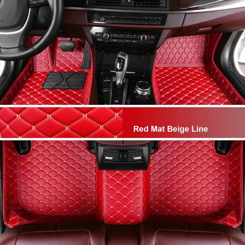 Miniatura 32 de Personaliza los tapetes de cuero de lujo de protección para todo tipo de clima para el 99 % de los automóviles, SUV y camiones según el modelo Beige