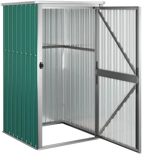 Miniatura 5 de vidaXL Cobertizo de almacenamiento de herramientas de jardín - Verde, 34.6"x35"x63.4" - Acero galvanizado