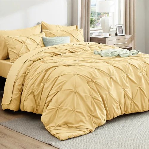 Miniatura 25 de Bedsure - Juego de edredón tamaño matrimonial verde azulado - Juego de ropa de cama tamaño matrimonial en una bolsa de 7 piezas, juego de cama 14