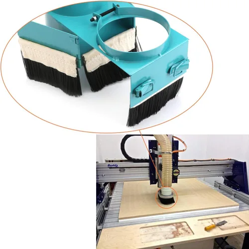 Miniatura 5 de BestTeam - Cubierta antipolvo para aspiradora para máquina de grabado, cepillo de 2.756 in/3.937 in, para máquina de grabado, para enrutador CNC