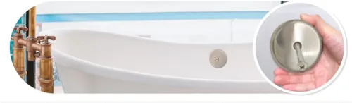 Miniatura 3 de Placa de desagüe de bañera de un solo orificio con tornillos a juego, fácil de instalar, cromado chapado Cromo chapado