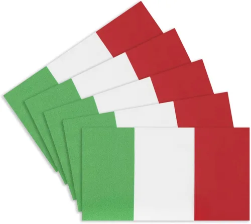 CANTENDO 5 calcomanías adhesivas de la bandera de Italia, banderas italianas, calcomanías reflectantes de vinilo para automóvil, calcomanías