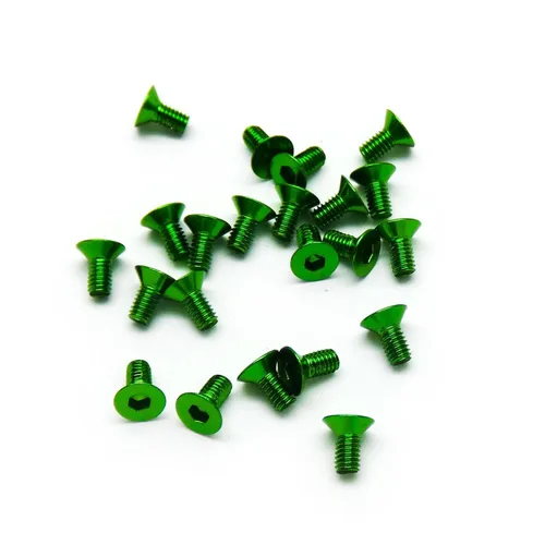 Miniatura 2 de 20 tornillos avellanados M3 6063 de aluminio hexagonal (colores anodizados) (0.236 in, 0.394 in, 0.630 in, 0.787 in) (M3 x 0.236 in, negro)