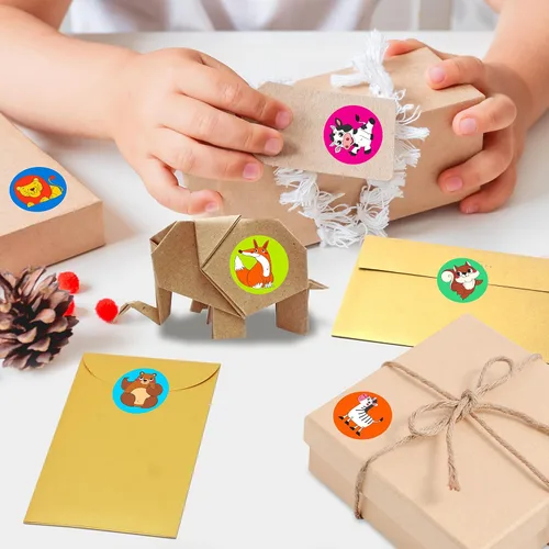 Miniatura 7 de 600 calcomanías motivacionales de animales de dibujos animados, decoración de fiesta, incentivo de recompensas para maestros, paquete de 16 diseños