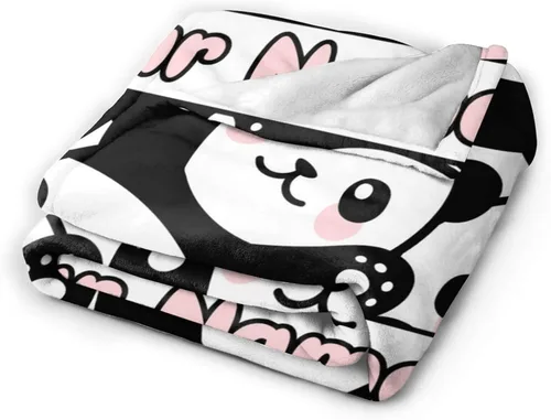 Miniatura 4 de Manta de panda para niños y niñas, con bonito diseño de panda impreso, manta para regazo de niños, silla, cálida y suave manta acogedora, 30 x 40