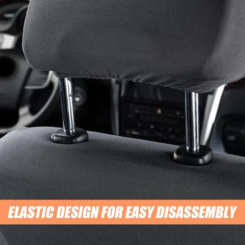 Miniatura 3 de 2 fundas para reposacabezas de asiento de automóvil, 9" x 10.6" de punto elástico transpirable completamente envolvente, cubierta antipolvo simple