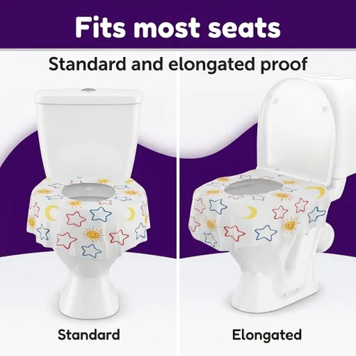 Miniatura 4 de Mighty Clean Baby Paquete de 22 fundas desechables para asiento de inodoro, tamaño XL, impermeables, para niños pequeños, niños y adultos, viajes