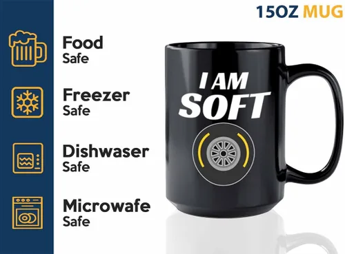 Miniatura 3 de Taza de café Racer de 15 onzas, color negro, I'm Soft, Fuel Speed Racer Car Guys Circuit Automotriz Racing Boy Regalos para él, papá, hombres, novio
