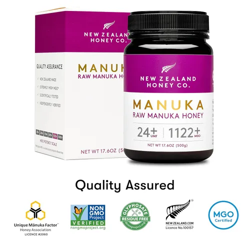 Miniatura 2 de New Zealand Honey Co. Miel de manuka cruda UMF 24+ / MGO 1122+ Certificado UMF 17.6oz Miel cruda pura