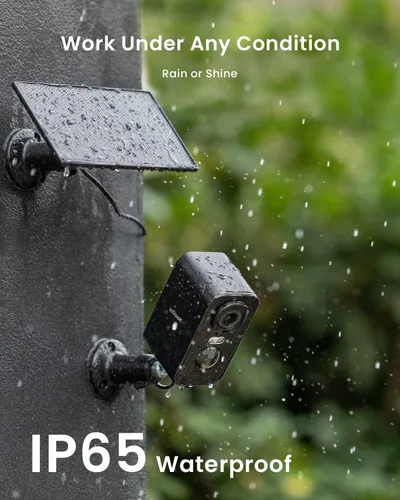 Miniatura 9 de Cámaras de Seguridad Solares Inalámbricas para Exteriores, ieGeek Paquete de 2 Sistema de Cámaras con Batería WiFi 2K para Vigilancia del Hogar