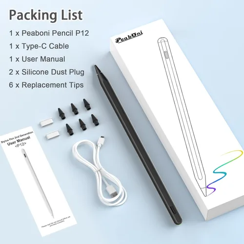 Miniatura 7 de Lápiz 2ª Generación para iPad 2018-2024 con Carga Inalámbrica Magnética Compatible con Apple iPad Pro 13"(M4)/12.9"/11", iPad Air 6(M2)/5/4/3, iPad