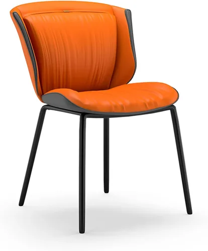 Miniatura 14 de Light Luxury Dining Chair, Simple Modern Leisure Chair with Backrest, Color Matching Design, Enhance the Sense of Space, Suitable for Kitchen