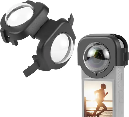 PULUZ Cubierta protectora de lente para Insta360 X4, protector de lente de cámara de vidrio óptico para Insta 360 x4, antiniebla, anticaída, 98% de