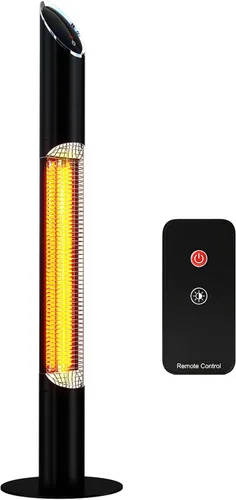 Calentador infrarrojo portátil, calentador eléctrico para patio al aire libre, calentadores para uso en exteriores e interiores, calentadores de pie