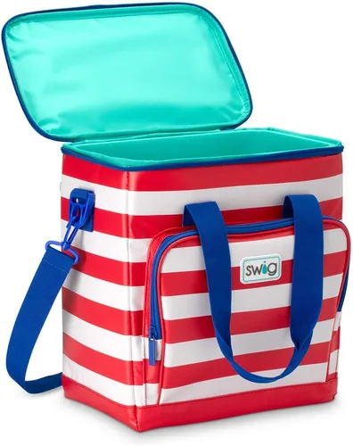 Miniatura 2 de Swig Life Bolsa térmica con triple aislamiento con cremallera, bolsa enfriadora de viaje grande con capacidad para 16-24 latas, o 6 botellas