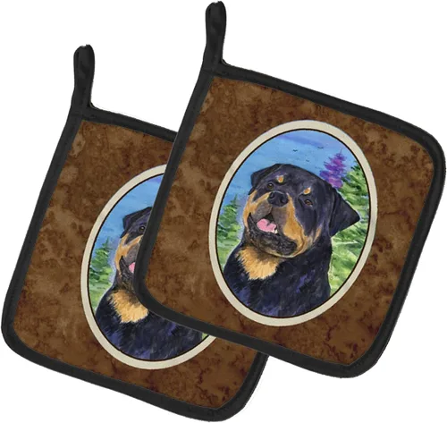 Miniatura 16 de Caroline's Treasures SS8617PTHD - Juego de soportes para ollas de cocina resistentes al calor, almohadillas calientes para horno para cocinar, Husky