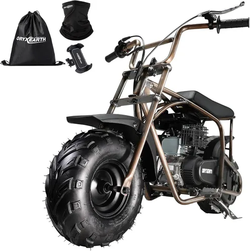 Miniatura 9 de Oryxearth Mini bicicleta para niños, 105 CC de 4 tiempos para niños, a gasolina, con bolsillo todoterreno con aprobación de la EPA, soporta
