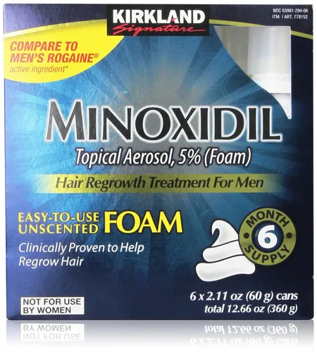 Minoxidil en espuma Kirkland Signature, 2.11 onzas, 1.5 libras