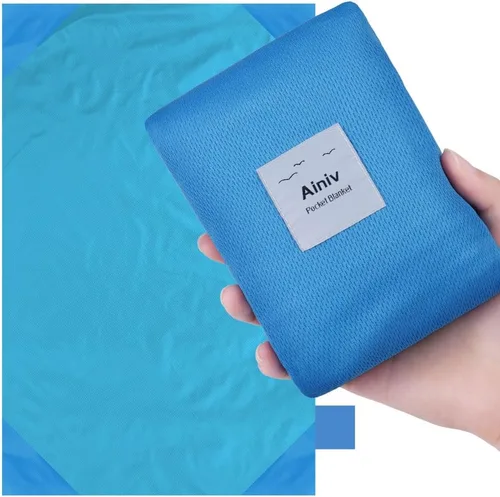 Miniatura 17 de Ainiv Manta de Picnic, Mini Tapete de Playa de Bolsillo 27.5 x 43.3 Pulgadas (1-2 Personas) Plegable, Ligera Impermeable Sin Arena, Lámina de Suelo