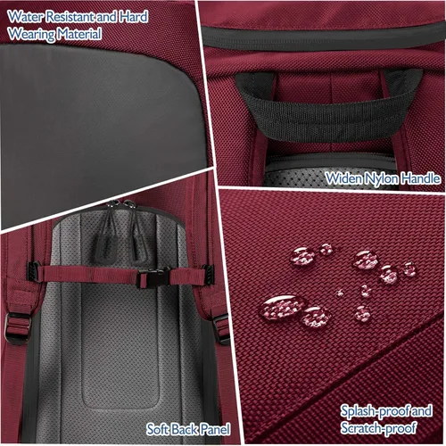 Miniatura 5 de Unigear - Mochila para botas de esquí para casco 50L/70L, lentes de protección, guantes, esquís, snowboard y accesorios Rojo