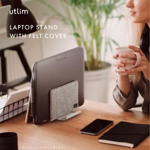 Miniatura 2 de Sonic Utlim - Soporte vertical para laptop para escritorio, soporte de muelle con cubierta de fieltro, organizador de escritorio, almacenamiento