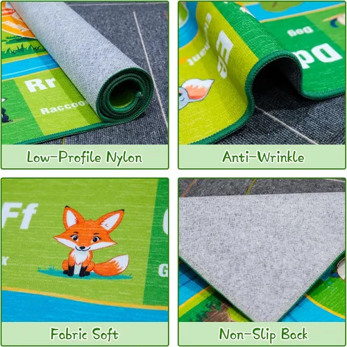 Miniatura 3 de Alfombra ABC de 5' x 7', Alfombras para Niños para Sala de Juegos, Aula, Dormitorio, Tapete de Juego de Aprendizaje Educativo con Alfabeto
