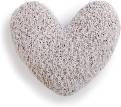 Miniatura 2 de DEMDACO Giving Collection - Almohada de corazón ponderada gris topo gris pardo para ropa de cama, almohada decorativa, idea de regalo significativa