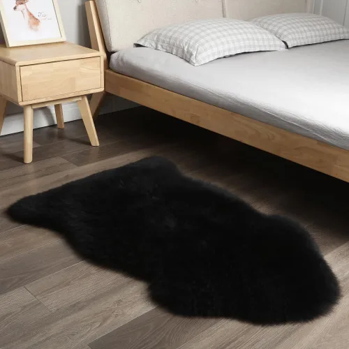 Miniatura 3 de IRIWOOL Alfombra Premium de Piel de Oveja Genuina Real de Australia, Piel Natural de Cordero Esponjosa de Lujo para Área de Asiento, Fundas