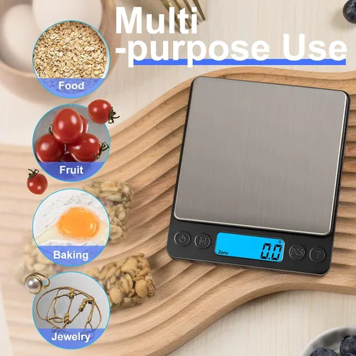Miniatura 5 de Báscula digital de cocina de alimentos mejorada, 105.82 oz/0.00 oz de alta precisión que mide en gramos y onzas para cocinar, hornear, joyas, Negro