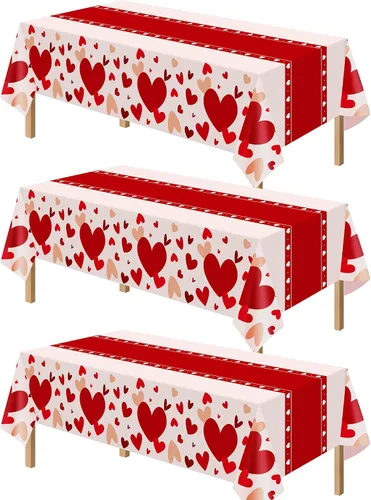 Miniatura 18 de Kelool Decoraciones del 250 aniversario de Estados Unidos, paquete de 3 manteles patrióticos de 54 x 108 pulgadas, mantel rectangular desechable