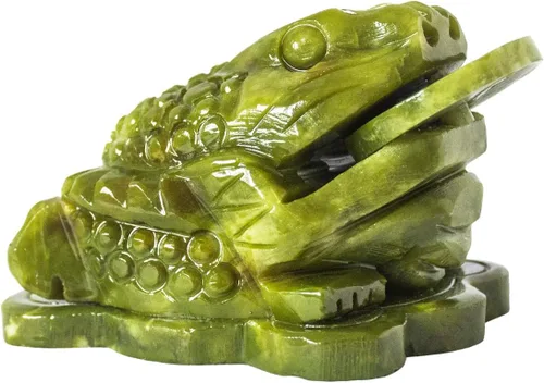 Miniatura 9 de Feng Shui Jade Rana de dinero de tres patas, estatua de sapo de dinero, estatua de sapo de dinero, decoración para tablero de instrumentos