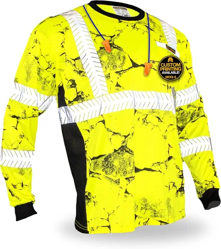 Miniatura 6 de KwikSafety - Charlotte, NC - Camisas de seguridad de manga larga de edición limitada [Cinta de espina de pescado de lujo] Clase 3 Cumple con ANSI