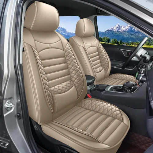 Miniatura 30 de Fundas de asiento de auto para Ford Fusion 2010-2020: juego completo de fundas protectoras de asiento impermeables de piel sintética compatible