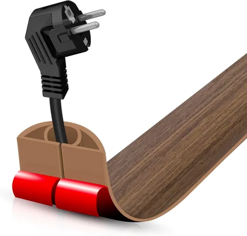 Miniatura 87 de Cubierta autoadhesiva para cables de suelo, gestión de cables de 3.3 pies, protector de tira de extensión para cables, evita tropiezos de cables