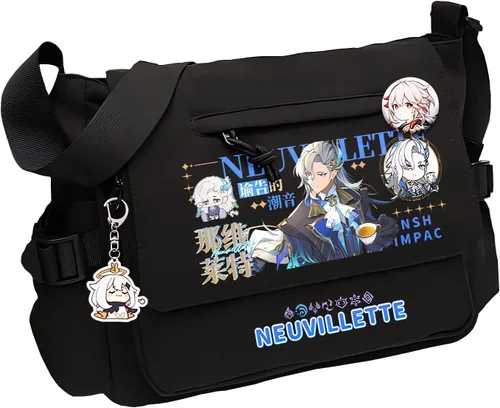 Miniatura 6 de Game Handbag Crossbody Bag, Cute Single Shoulder Bag, Adult 3D Print Anime Backpack Black-2