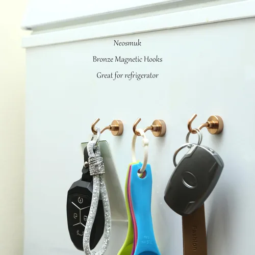 Miniatura 2 de Neosmuk Ganchos magnéticos, imanes de tierra resistentes de 30 libras con gancho para refrigerador, gancho de crucero extra fuerte para colgar