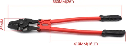Miniatura 3 de Herramienta de prensado de cuerda de alambre 24" Hand Swager Crimper Compatible con mangas de aluminio de cobre de 1/16"- 3/16